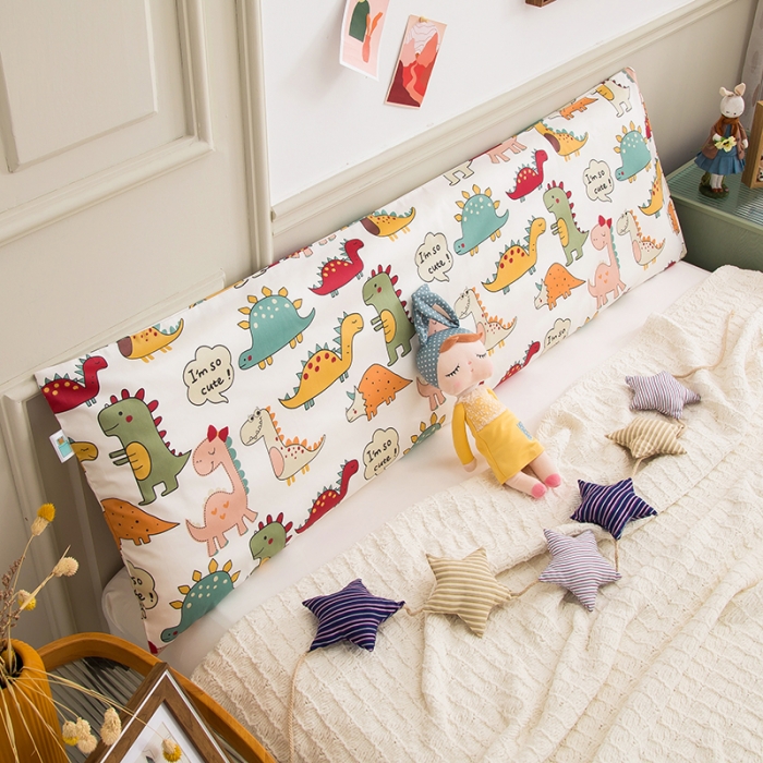 91家纺网 家纺一手货源 找家纺 良佐生活 2022新款A类60支全棉贡缎长枕套恐龙派对