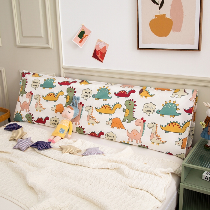 91家纺网 家纺一手货源 找家纺 良佐生活 2022新款A类60支全棉贡缎长枕套恐龙派对