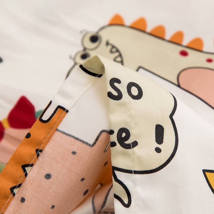 91家纺网 家纺一手货源 找家纺 良佐生活 2022新款A类60支全棉贡缎长枕套恐龙派对