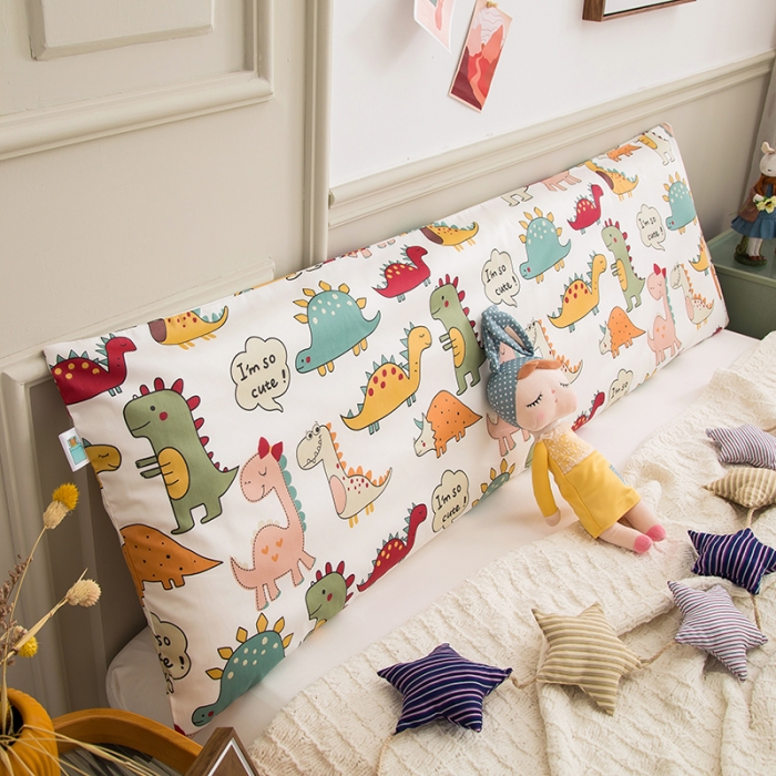 91家纺网 家纺一手货源 找家纺 良佐生活 2022新款A类60支全棉贡缎长枕套恐龙派对