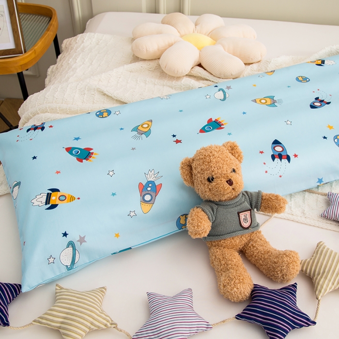 91家纺网 家纺一手货源 找家纺 良佐生活 2022新款A类60支全棉贡缎长枕套火箭