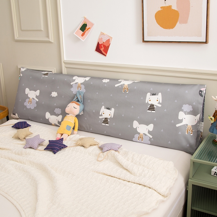 91家纺网 家纺一手货源 找家纺 良佐生活 2022新款A类60支全棉贡缎长枕套灰象宁宁