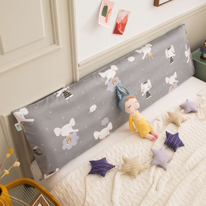 91家纺网 家纺一手货源 找家纺 良佐生活 2022新款A类60支全棉贡缎长枕套灰象宁宁