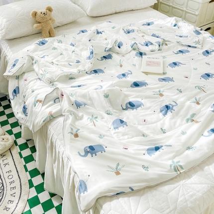 寐居 2022新款针织棉夏被子被芯春秋被冬被空调被夏凉被 丛林象