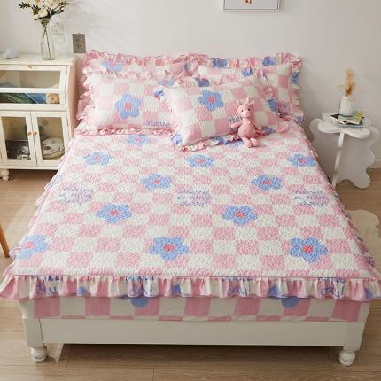 宜凡家纺 2023新款全棉印花花边床笠三件套 春日