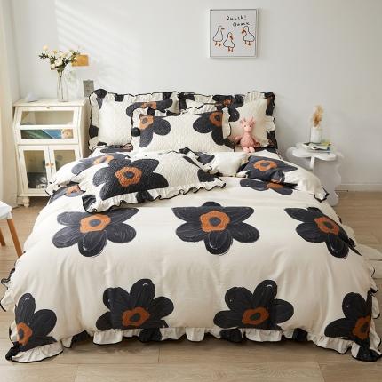 宜凡家纺 2023新款全棉印花花边床笠款四件套 繁华梦