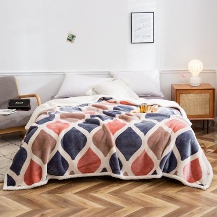 91家纺网 家纺一手货源 找家纺 （总）玉宇阁 2022年新羊羔毛复合毯办公室午睡盖毯支持定做