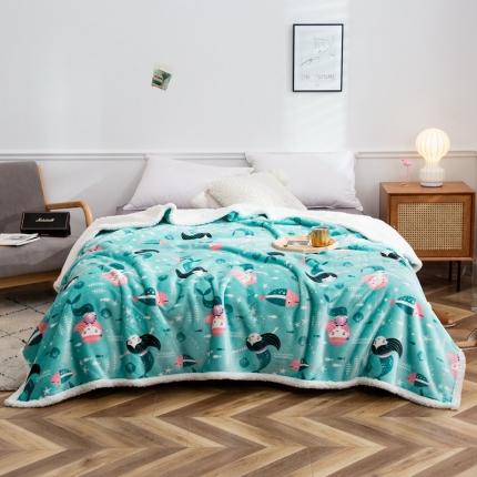 91家纺网 家纺一手货源 找家纺 （总）玉宇阁 2022年新羊羔毛复合毯办公室午睡盖毯支持定做