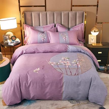 91家纺网 家纺一手货源 找家纺 （总）雲归梦 2022新款全棉大版四件套 花卉花型