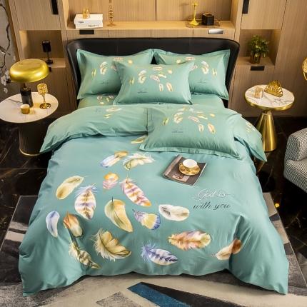 91家纺网 家纺一手货源 找家纺 （总）雲归梦 2022新款全棉大版四件套 花卉花型