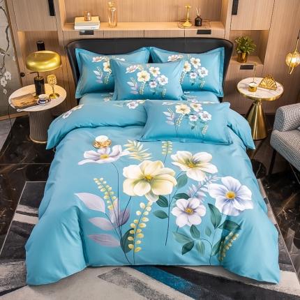 91家纺网 家纺一手货源 找家纺 （总）雲归梦 2022新款全棉大版四件套 花卉花型