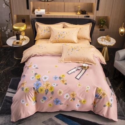 91家纺网 家纺一手货源 找家纺 （总）雲归梦 2022新款全棉大版四件套 花卉花型