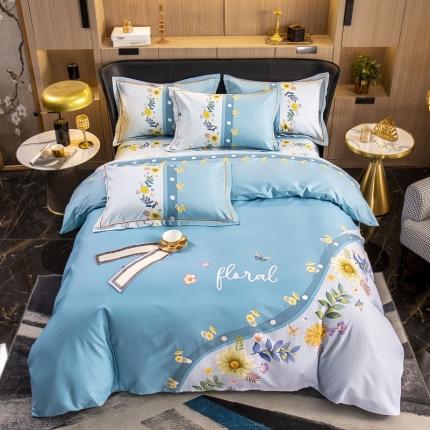 91家纺网 家纺一手货源 找家纺 （总）雲归梦 2022新款全棉大版四件套 花卉花型