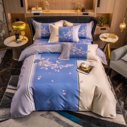 91家纺网 家纺一手货源 找家纺 （总）雲归梦 2022新款全棉大版四件套 花卉花型