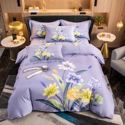 91家纺网 家纺一手货源 找家纺 （总）雲归梦 2022新款全棉大版四件套 花卉花型