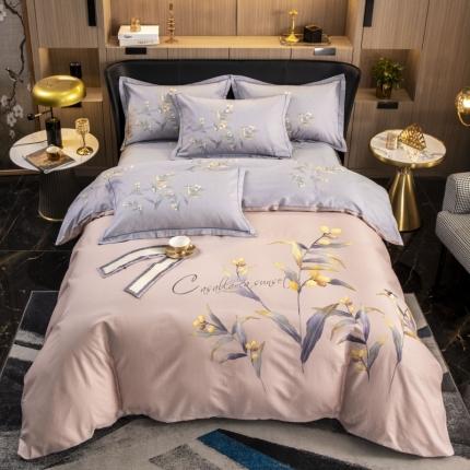 91家纺网 家纺一手货源 找家纺 （总）雲归梦 2022新款全棉大版四件套 花卉花型