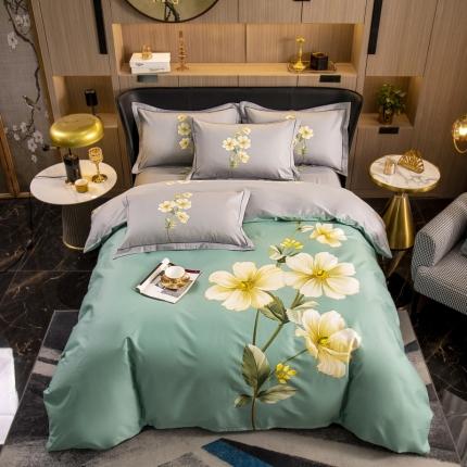 91家纺网 家纺一手货源 找家纺 （总）雲归梦 2022新款全棉大版四件套 花卉花型