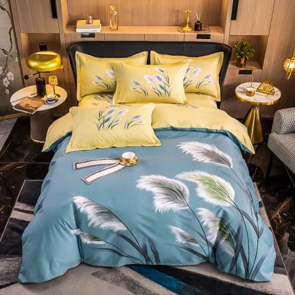 91家纺网 家纺一手货源 找家纺 （总）雲归梦 2022新款全棉大版四件套 花卉花型