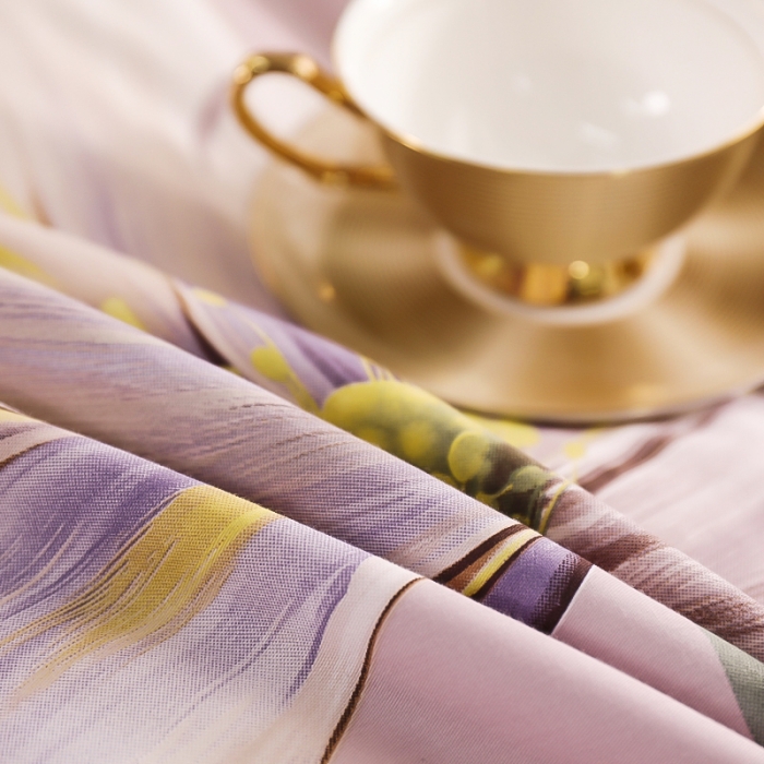 91家纺网 家纺一手货源 找家纺 雲归梦 2022新款全棉大版四件套 花卉花型 赏心悦目-粉