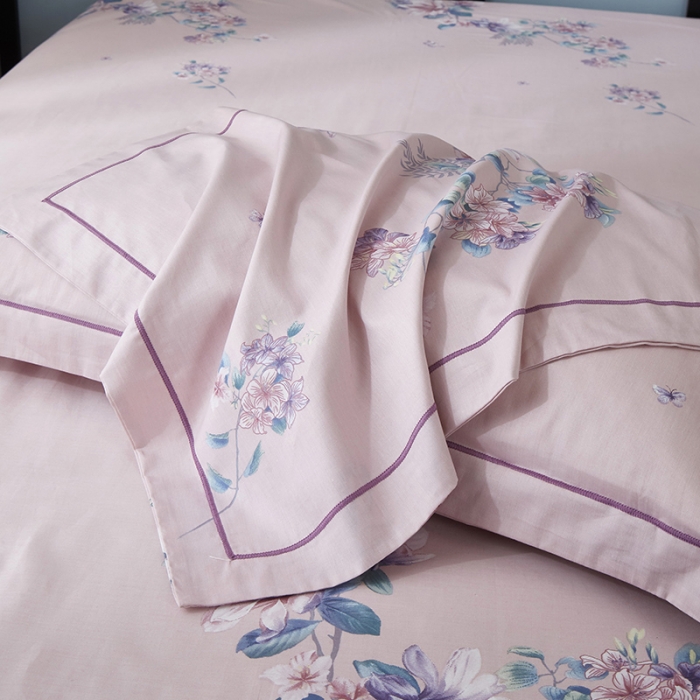 91家纺网 家纺一手货源 找家纺 雲归梦 2022新款全棉大版四件套 花卉花型 意韵东方