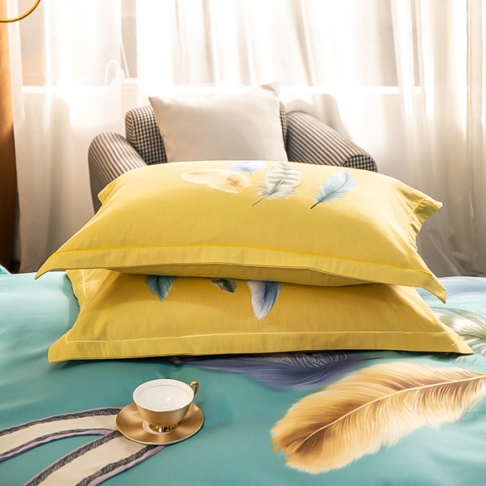 91家纺网 家纺一手货源 找家纺 雲归梦 2022新款全棉大版四件套 花卉花型 月光之梦-绿