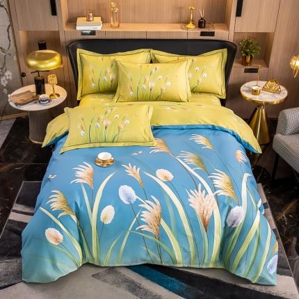 雲归梦 2022新款全棉大版四件套 花卉花型 在水一方