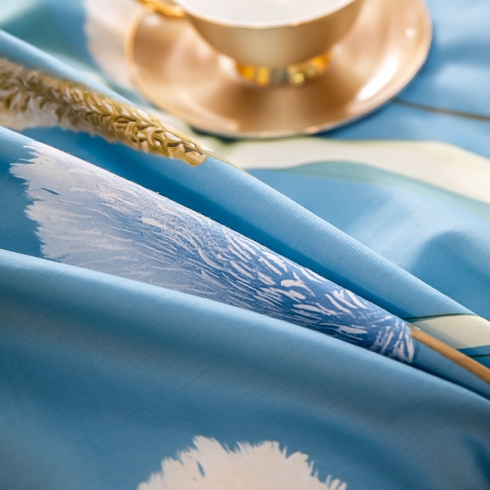 91家纺网 家纺一手货源 找家纺 雲归梦 2022新款全棉大版四件套 花卉花型 在水一方