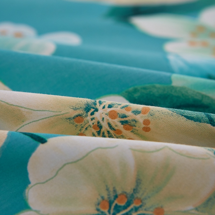 91家纺网 家纺一手货源 找家纺 雲归梦 2022新款全棉大版四件套 花卉花型 竹林风