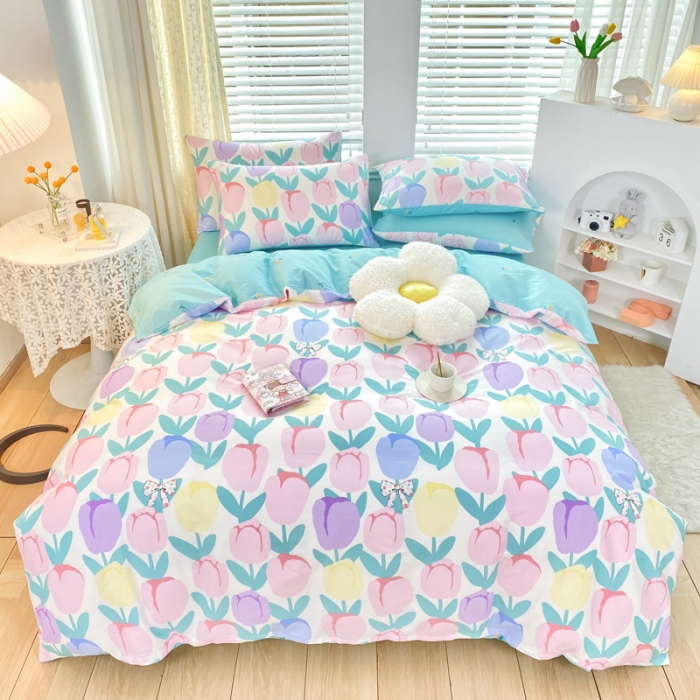 91家纺网 家纺一手货源 找家纺 凌鼎 2025新款40支13372全棉印花四件套 美朵