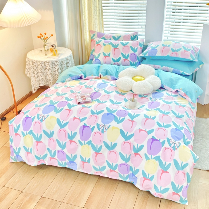 91家纺网 家纺一手货源 找家纺 凌鼎 2025新款40支13372全棉印花四件套 美朵