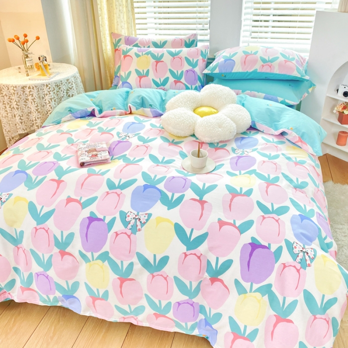 91家纺网 家纺一手货源 找家纺 凌鼎 2025新款40支13372全棉印花四件套 美朵