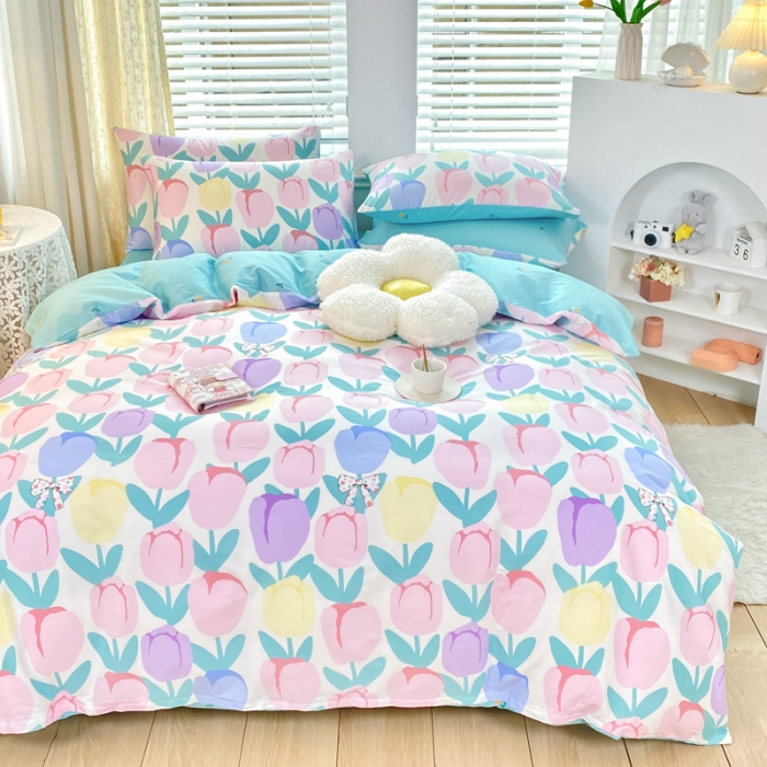 91家纺网 家纺一手货源 找家纺 凌鼎 2025新款40支13372全棉印花四件套 美朵