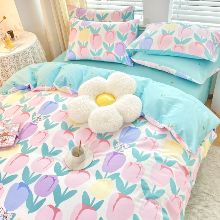 91家纺网 家纺一手货源 找家纺 凌鼎 2025新款40支13372全棉印花四件套 美朵