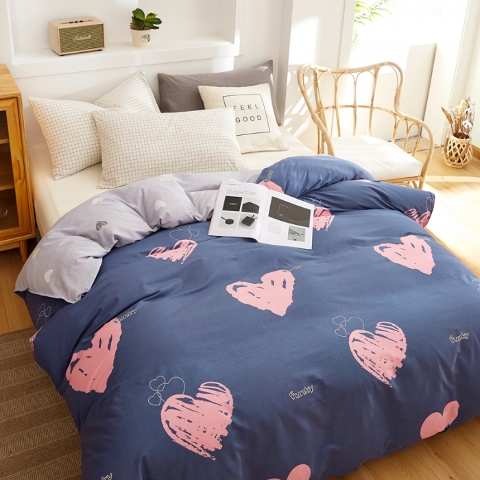 91家纺网 家纺一手货源 找家纺 尚帛 2024新款全棉12868印花单品被套 爱LOVE