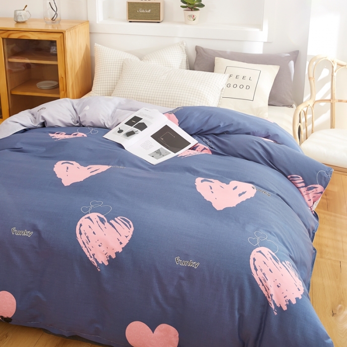 91家纺网 家纺一手货源 找家纺 尚帛 2024新款全棉12868印花单品被套 爱LOVE