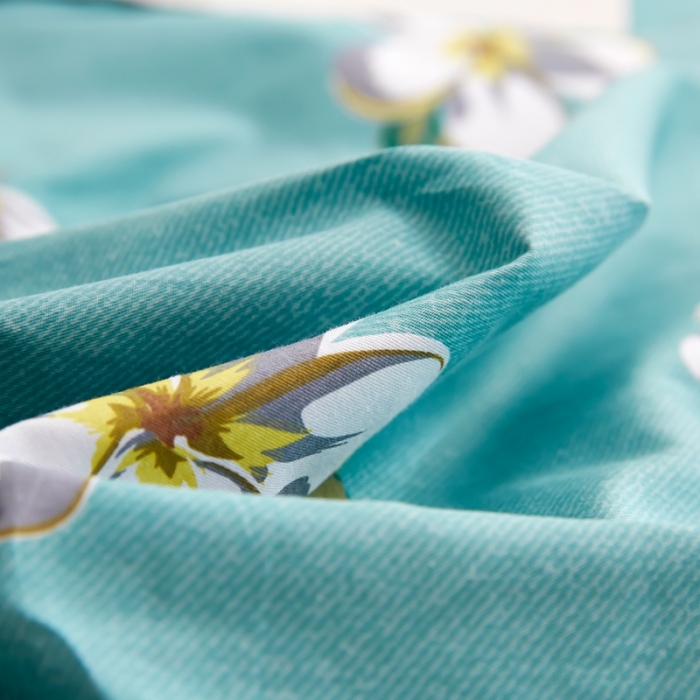 91家纺网 家纺一手货源 找家纺 尚帛 2024新款全棉12868印花单品被套 朝花西拾-兰