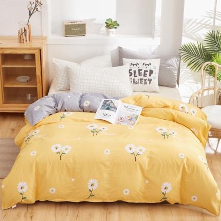 尚帛 2024新款全棉12868印花单品被套 花漾-黄
