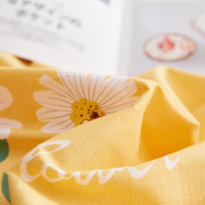 91家纺网 家纺一手货源 找家纺 尚帛 2024新款全棉12868印花单品被套 花漾-黄