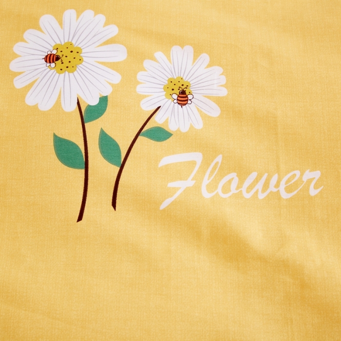 91家纺网 家纺一手货源 找家纺 尚帛 2024新款全棉12868印花单品被套 花漾-黄