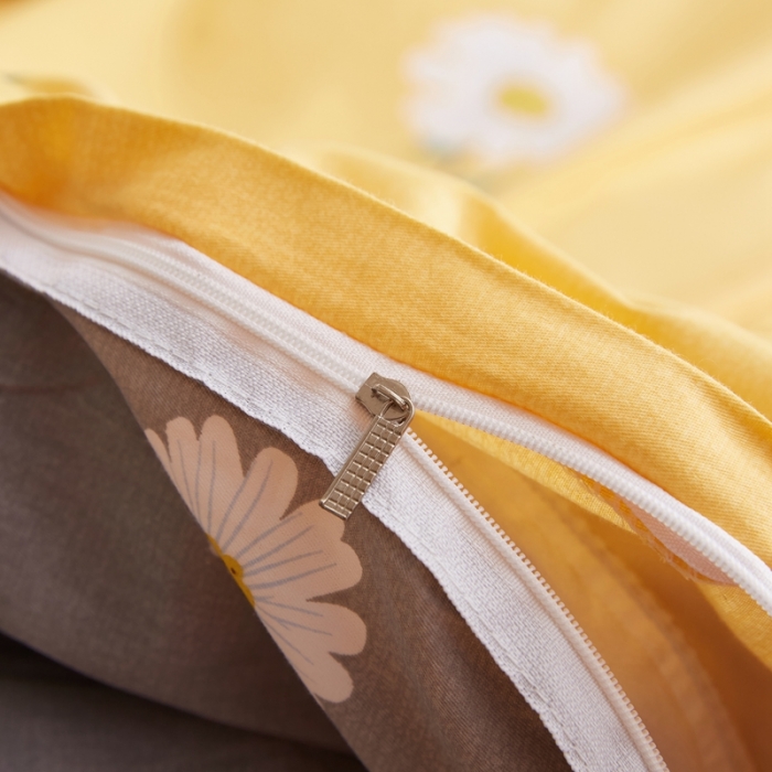 91家纺网 家纺一手货源 找家纺 尚帛 2024新款全棉12868印花单品被套 花漾-黄