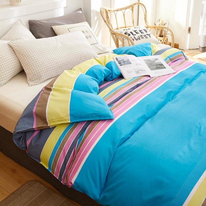 91家纺网 家纺一手货源 找家纺 尚帛 2024新款全棉12868印花单品被套 快乐空间