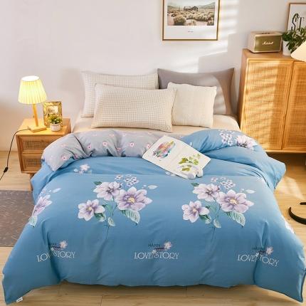 尚帛 2024新款全棉12868印花单品被套 清丽花香