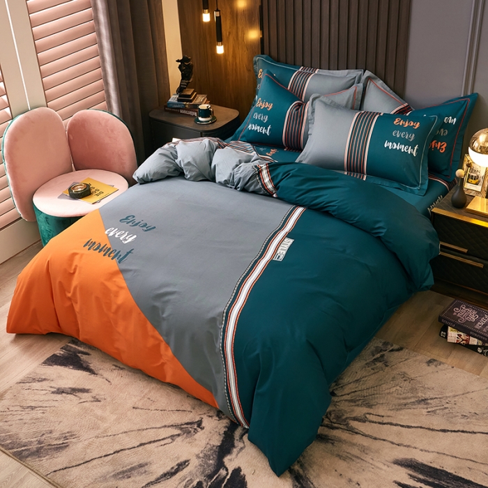 91家纺网 家纺一手货源 找家纺 （总）雲归梦 2022新款全棉大版四件套 格子花型