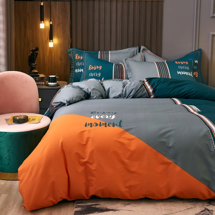 91家纺网 家纺一手货源 找家纺 （总）雲归梦 2022新款全棉大版四件套 格子花型