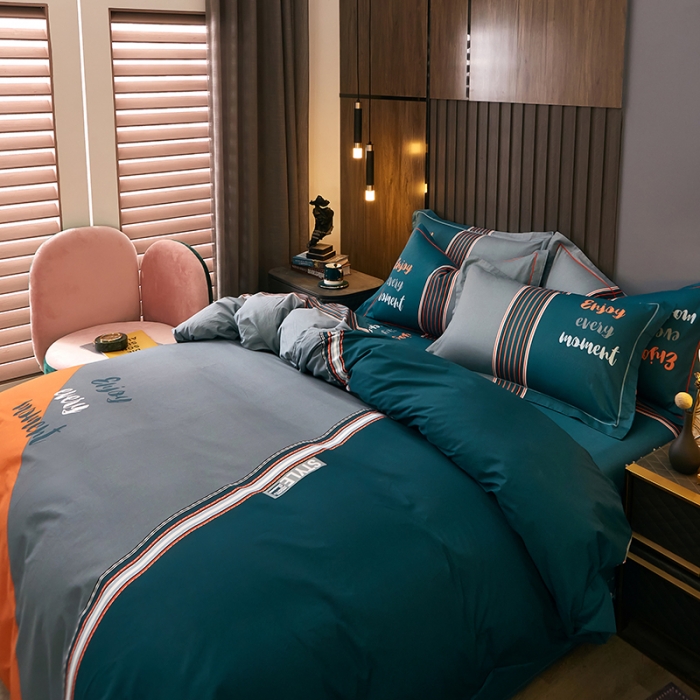 91家纺网 家纺一手货源 找家纺 （总）雲归梦 2022新款全棉大版四件套 格子花型