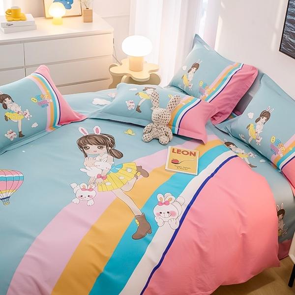 91家纺网 家纺一手货源 找家纺 （总）雲归梦 2022新款全棉大版四件套 卡通花型