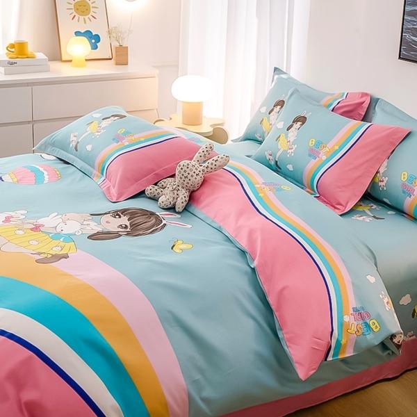 91家纺网 家纺一手货源 找家纺 （总）雲归梦 2022新款全棉大版四件套 卡通花型