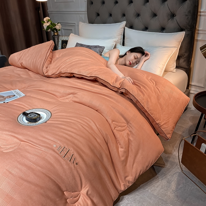 91家纺网 家纺一手货源 找家纺 （总）子由 2022新款德芙绒提花大豆四季被