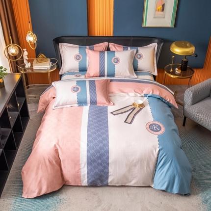 91家纺网 家纺一手货源 找家纺 （总）雲归梦 2022新款全棉大版四件套 格子花型