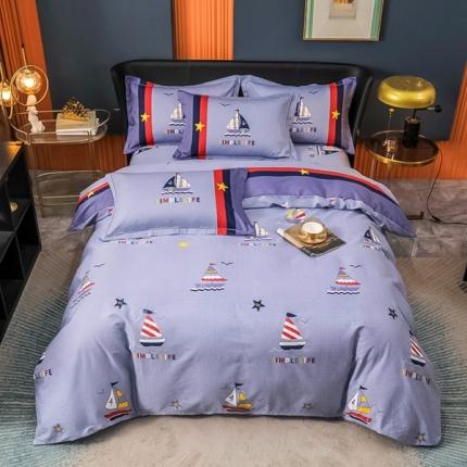 91家纺网 家纺一手货源 找家纺 （总）雲归梦 2022新款全棉大版四件套 格子花型